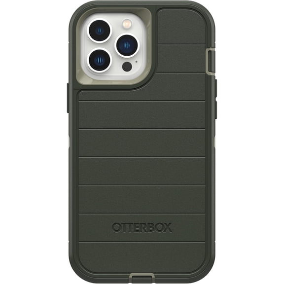 OtterBox iPhone 13 Pro Max & iPhone 12 Pro Max (Only) - Defender Series Pro Case - Lichen the Trek (Green) - Case Only - Screenless Edition - Non-Retail Packaging