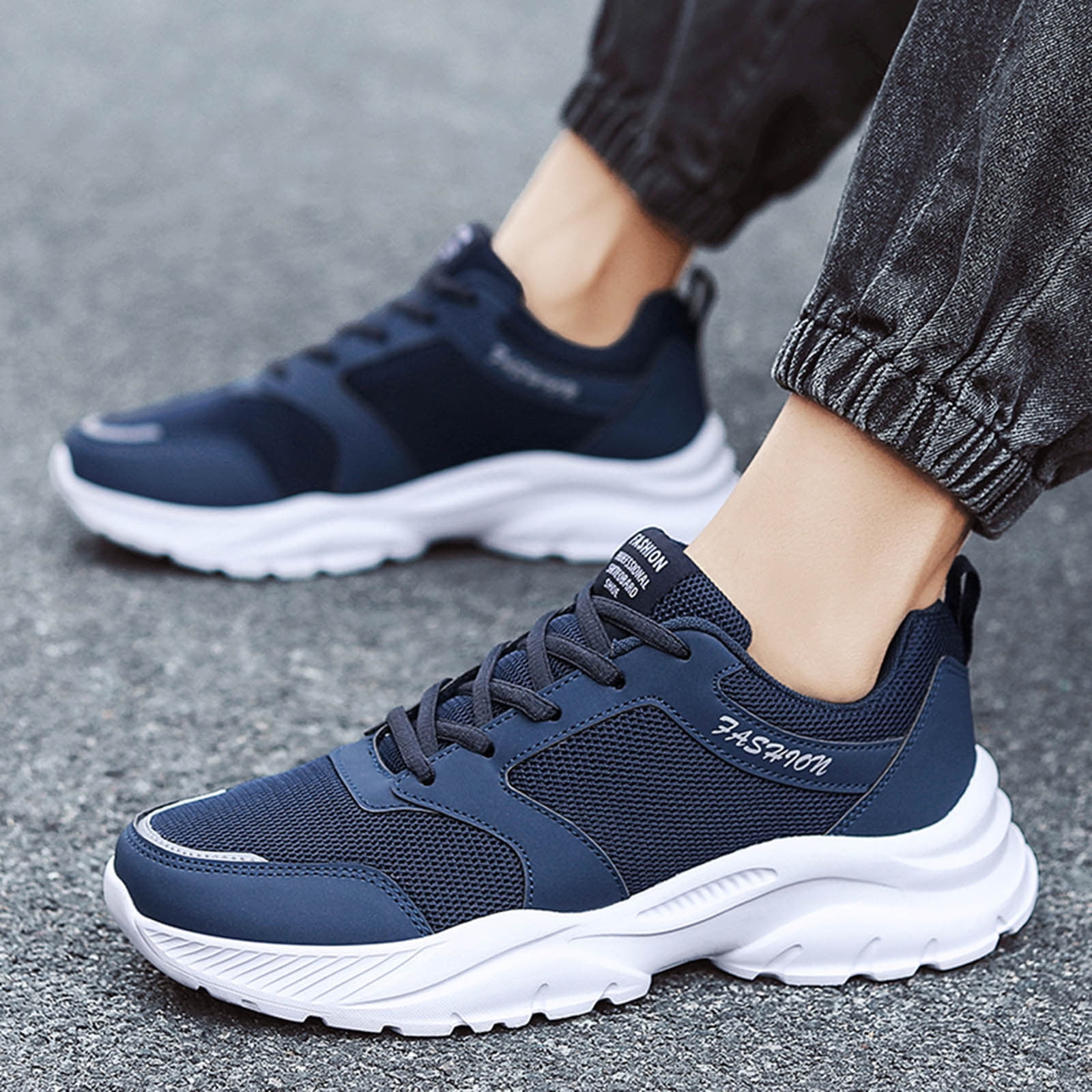 adviicd Mens Sport Shoes Men S Running Shoes Non Slip Shoes Breathable Lightweight Fashion Sneakers Blue 43