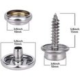thumbnail image 3 of Laklulu - Paquete de 150 accesorios para lona de tapicería de calidad marina, cierres a presión de acero inoxidable de 10 mm para cubierta de barco, con tornillos y herramienta, 3 of 5