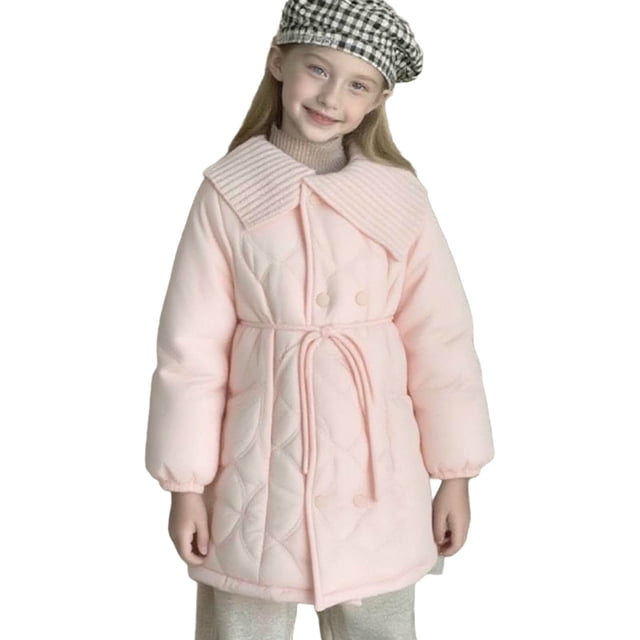 Adults' Casual Warm Jacket Solid Color Knitted Yarn Collar Button Thickened Mid Length