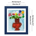 thumbnail image 5 of Americanflat 10x12.5 Kids Art Frame with 8.5x11 Mat Holds 100 Art Pieces Magnetic Letter Size Display Mini - Navy, 5 of 8