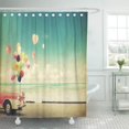 thumbnail image 1 of Cortina de ducha ABPHQTO Cielo azul del amor en verano y boda 165x180 cm, 1 of 2