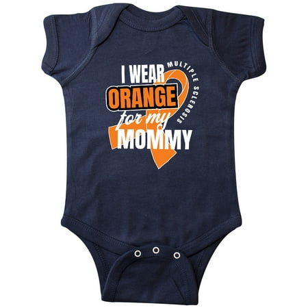 

Inktastic I Wear Orange For My Mommy Multiple Sclerosis Awareness Gift Baby Boy or Baby Girl Bodysuit