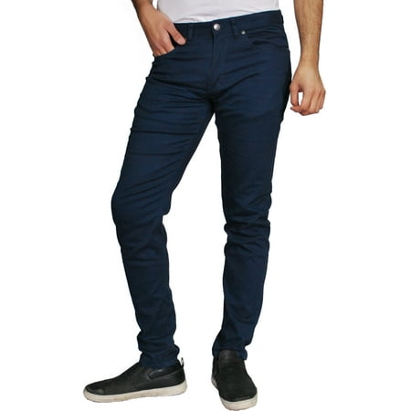 Hey Collection Mens Slim Fit Stretch Twill Jeans