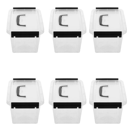 Hytrove Small Plastic Storage Bins 6Pcs 8.9X6.4X5.1In
