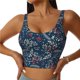 thumbnail image 1 of Fotbe Merry Christmas Winter Leaves Snowflakes Sujetador Deportivo Largo sin Aros para Mujer con Almohadillas y Soporte Medio, Transpirable y Absorbente, Camiseta Tipo Chaleco o Tank Top-Large, 1 of 8
