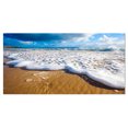 thumbnail image 2 of Foaming Ocean Waves on Sand - Extra Large Seascape Art Canvas, 2 of 3