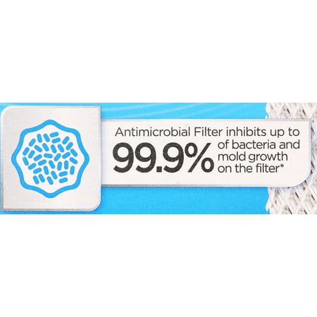 Equate Replacement Humidifier Filter, For Use with Equate Invisible Cool Mist Humidifier, 1 Count