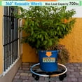 thumbnail image 4 of 20 Inch Plant Caddy with Wheels Heavy Duty Outdoor,Indoor Rolling Plant Stand with 3inch Casters Black Heart Shaped Plant Dolly Large Potted Planter Cart for Big Flowerpots Plants Pots, 4 of 9