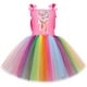 thumbnail image 3 of Vestido de princesa con tutú de caramelo de arcoíris para niñas, disfraz de piruleta de Candyland para Navidad y Halloween, ropa para fiesta de cumpleaños y vacaciones para niños, 3 of 5