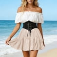 thumbnail image 2 of BUIGTTKLOP Womens Mini Skirt Plus Size Skater Skirts Cute Pleated Short Shorts Skirt with Pockets, 2 of 6