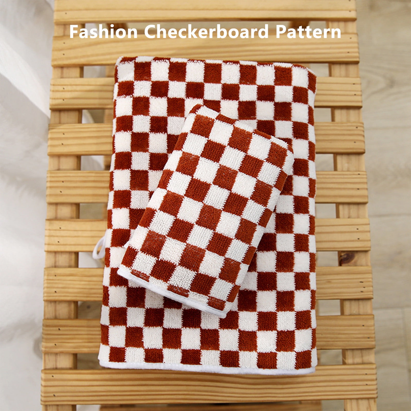 Jubipavy Bath Towels Red Checkerboard With Thick Bath Towels Jubipavy Bath Towels Red Checkerboard With Thick Bath Towels