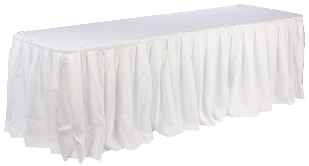 Displays2go Set Of Linens For Banquet Tables 72 X 30 Inch Includes Displays2go Set Of Linens For Banquet Tables 72 X 30 Inch Includes Tablecloth Table Skirt And 10 Clips Fits 6 Foot Long Rectangular Com