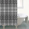 thumbnail image 4 of Black Geometric Triangle Striped Pattern Shower Curtain 72"x84" ,Bathroom Decorative Shower Curtains Set with 12 Hooks,Modern Waterproof Washable Shower Curtain, 4 of 6