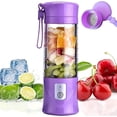 thumbnail image 1 of Jinsinto Portable USB Rechargeable Fruit Blender, Mini Blender for Smoothie, Milkshake, Fruit Juice, Portable Blender 350-420ml 6 Blades for Sports and Travel, BPA Free, Christmas Gift, 1 of 5