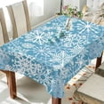 thumbnail image 4 of Coolnut Christmas Snowflake Tablecloth, Waterproof Washable Polyester Square Table Cover, Durable Tablecloth for Kitchen Dining Table Party Decor, 60"X 108", 4 of 7