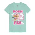 thumbnail image 1 of Tstars Girls Toddler 2nd Birthday Gift Birthday Gift for 2 Year Old Paw Patrol Skye Born 2 Fly Birthday Shirts for Girl Birthday Party Graphic Tee Infant B Day Girls Fitted T Shirt, 1 of 6