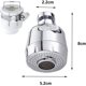 thumbnail image 3 of Boquilla para grifo, grifo giratorio de 360 ​​grados, aireador, grifo de ahorro de agua con 2 modos, 3 of 5