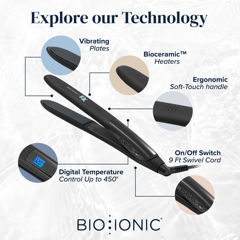 Bio Ionic 10X Pro Styling Flat Iron 1 Hot Straightening and Curling with Ionic Heat Technology Walmart