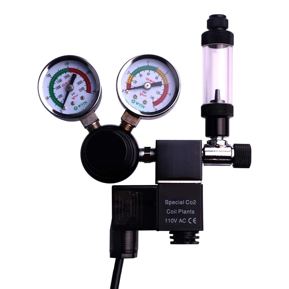Aquarium Co2 Regulator Big Dual Gauge Display with Bubble Counter and