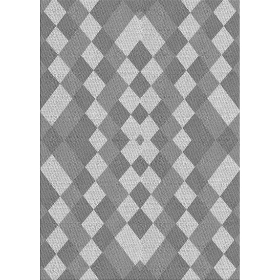 Ahgly Company Machine Washable Indoor Rectangle Transitional Silver Gray Area Rugs, 8' x 10'