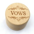 thumbnail image 2 of fastboy Rustic Wedding Wood Ring Holder Wedding Ring Bearer Box Engagement Engraving Wooden Rings Box, 2 of 7