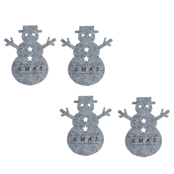 Ounissouiy de Navidad Cubiertos Bolsa Sacos Vajilla única Titular Organizador Ligero Encantador Pequeño Vajilla de Navidad Bolsas Cocina Kits de decoración para fiestas Gris claro Ounissouiy HA068999-02