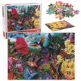thumbnail image 1 of 1000PCS Scenery Puzzles Creative Hummingbird Garden Puzzle Butterfly Puzzles, 1 of 10