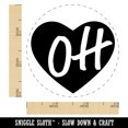 thumbnail image 2 of OH Ohio State in Heart Self-Inking Rubber Stamp Ink Stamper - Green Ink - Small 3/4 Inch, 2 of 7