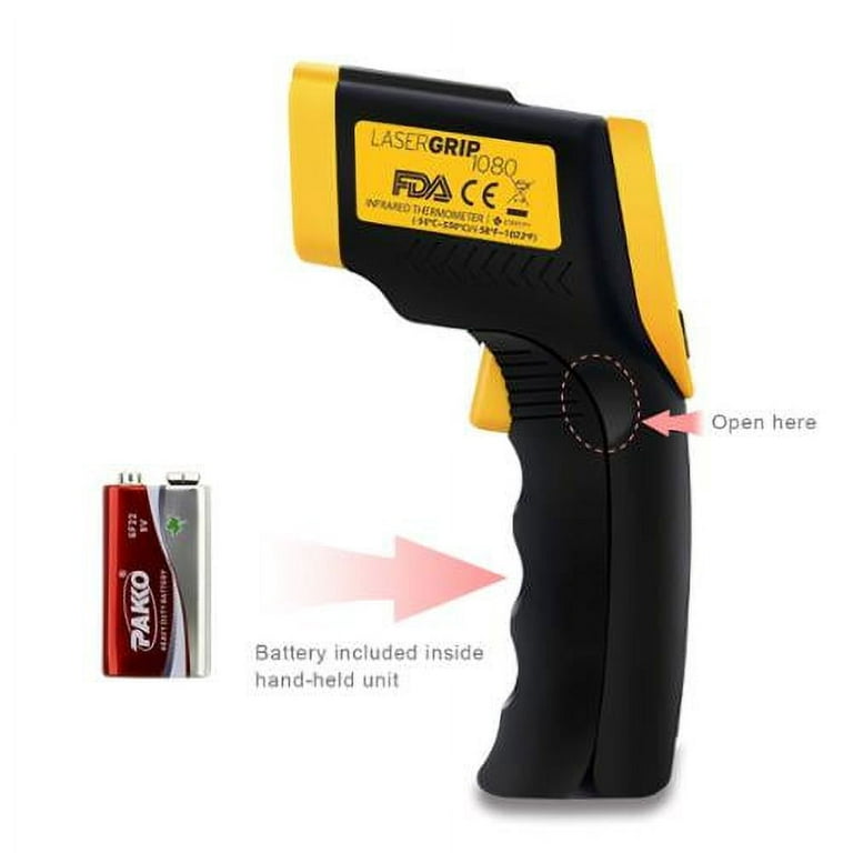 Surpeer Infrared Thermometer Temperature Gun 1022 Heat Temperature Temp Gun  for Cooking Pizza Oven Grill Non Contact IR Thermometer Gun with