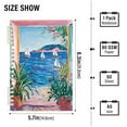 thumbnail image 2 of FORMRS 1-Subject Spiral Notebook 8" x 5" College Ruled 60 Refillable Sheet A5 Hard Cover, 2 Pack, Seaside Door, 2 of 7