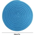 thumbnail image 3 of 4 Pcs Cotton Thread Weave Hot Pot Pats, Multi-use Hot Mats Non-Slip Stylish Coasters Insulation Hot Pads Trivet for Cooking and Baking（Blue, Green, Gray, White, 7 inch）, 3 of 9