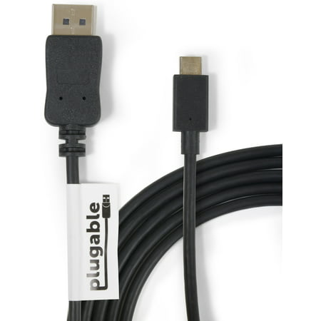Plugable 4K Monitor Adapter Cable - USB-C to DisplayPort, 6ft (Best Cable For 4k Monitor)