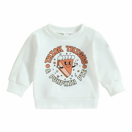 

Generic Halloween Sweatshirts Soft Cotton Warm Crewneck Long Sleeve RoundNeck Sandwich Print Autumn Winter Clothes for Holiday Party Halloween Christmas（2-3 Years White）