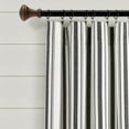 thumbnail image 2 of Lush Decor Eco-Friendly Recycled Cotton Farmhouse Stripe Yarn Dyed Eco-Friendly Recycled Cotton Window Curtain Panels Black 42X95 Set, 2 of 5