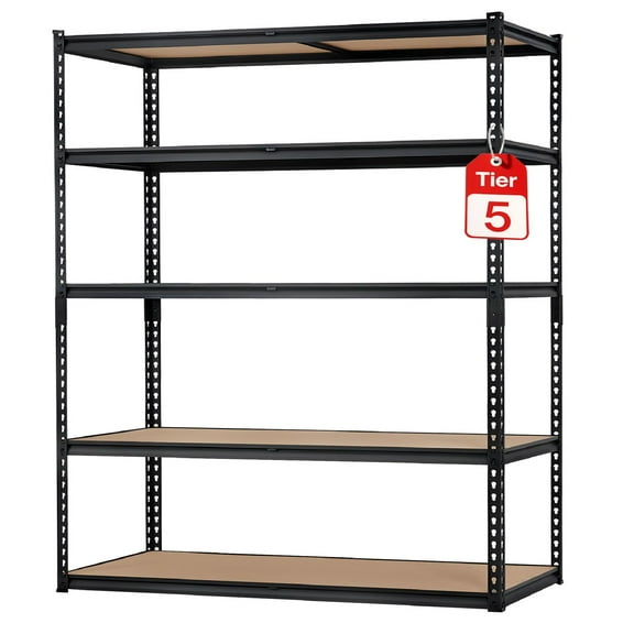 KOKEBREN 48"W Storage Shelving Heavy Duty 2500LBS Garage Shelving Adjustable Matal Storage Industrial Shelf,18"D x 72"H