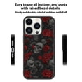 thumbnail image 2 of Skeleton Skull Red Rose Flower for iPhone 15 Case, Cute Aesthetic Dark Gothic Shock-Absorbent Protectivefor Woman,Black, 2 of 6