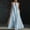 Light Blue, variant on Women's Sleeveless Flowy A-Line Dress V-Neck Solid Color Casual Summer