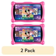 (2 pack) Contixo 7" Kids Tablet Bundle for Ages 3-12, 50 FREE Disney Storybooks, Educational Android Tablet, 32GB, STEM Learning, Parental Controls, with Kid-Safe Headphones & Case, Pink