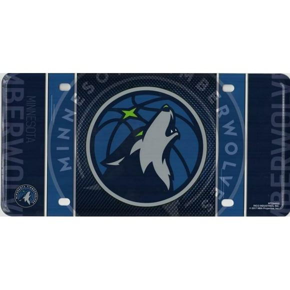 Plaque d'Immatriculation en Métal Minnesota Timberwolves