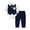 Navy blue, variant on Baby Boy Clothes Suits Infant Gentleman Outfit Dress Shirt Vest Tie Corsage Pants 5Pcs 0-18M