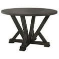thumbnail image 1 of Bowery Hill Table à Manger Ronde en Bois Massif, Gris Rustique Antique, 1 of 3
