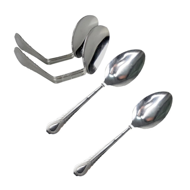 2PCS Magic Spoon Show Props Magic Spoon Props Funny Bending Spoon Magic Props Novel Spoon Bending Magic Props for Party Bar Stage