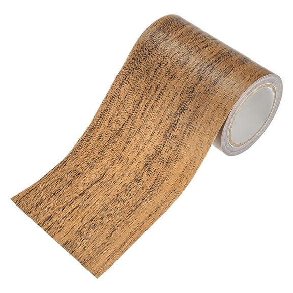 Uxcell 1-Roll Wood Grain Repair Tape, 3.15inch x 15ft Self-Adhesive Wood Floor Tape, Realistic Textured Repair [Dark Brown Oak]