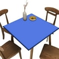 thumbnail image 1 of Nappe Carrée Ajustée avec Élastique, Motif Bleu Royal Imprimé sur Polyester Résistant aux Taches, pour Cuisine Intérieure Extérieure Fête Maison Dîner Patio, Convient pour Table Carrée 30 Pouces x 30 Pouces, 1 of 1
