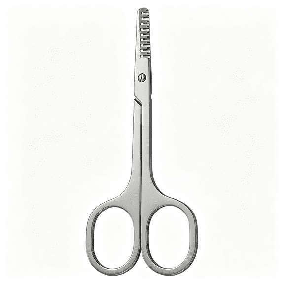 XIBUFE Facial Hair Thinning Scissors,V Teeth Hair Thinning Scissors for Beard Mustache Bangs,Gifts for Men Women Stocking Stuffers,Stainless Steel Thinning Shears for Hair Cutting Gray