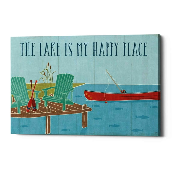 Epic Graffiti 'Lake Pals II' by Veronique Charron, Canvas Wall Art, 40"x26"