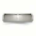 thumbnail image 3 of Titanium Ridged Edge 7mm Brushed and Polished Band Size 11.5, 3 of 3