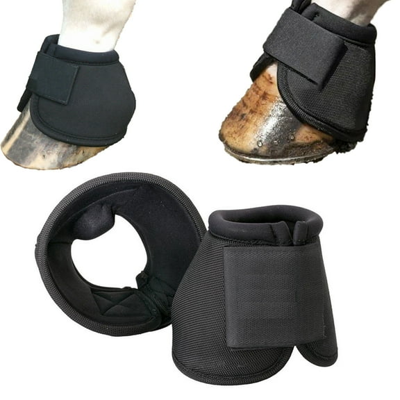 AJZIOJIRO Horse Bell Boots 2PCS Horse Boots,Durable and Long-Lasting Protection for Horses, Heavy-Duty, Shock-Absorbing, And Tear-Resistant Secure Fit