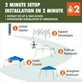 thumbnail image 4 of Ozark Trail 10ft x 10ft Slant Leg Instant Canopy, Sturdy Steel Frame, Covers 64 SQ ft for Shade & Sun Protection, 98" Center Height, Blue, Easy to Set Up., 4 of 12